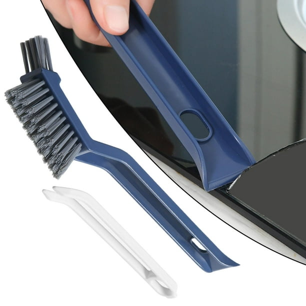  Qianly Cepillo de limpieza de ranura de mano 2 en 1, cepillo  flexible para fregar cerdas duras y duraderas para hendiduras para comedor,  baño, azulejos, verde : Hogar y Cocina