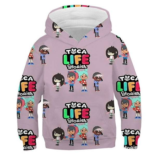 Sudadera con capucha Toca Life World para niños, ropa de salón de Anime de  gran tamaño, 3D, creador BANYUO
