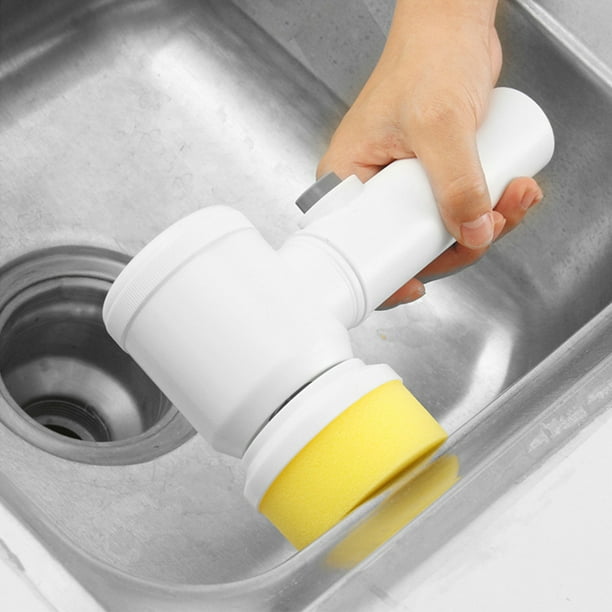 Comprar Cepillo de limpieza eléctrico para el hogar, cepillo de lavado de  baño 5 en 1, herramienta de limpieza de cocina, cepillo de bañera de mano  USB, limpiador de cepillo eléctrico para