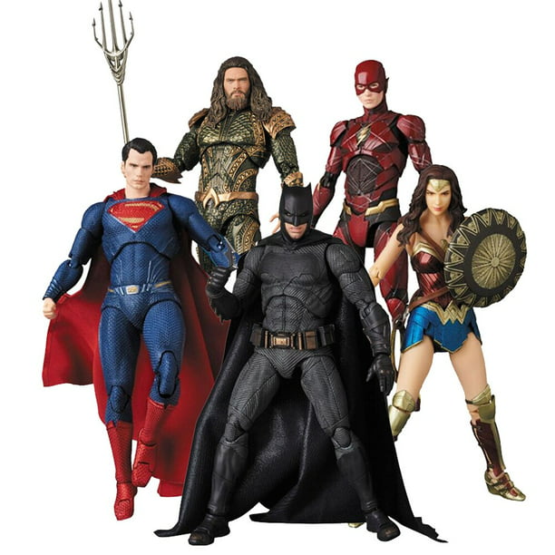 Mafex-figuras de acción de superhéroes, juguetes de colección de superhéroes  prepintados de Aquaman, Flash Cyborg Fivean unisex