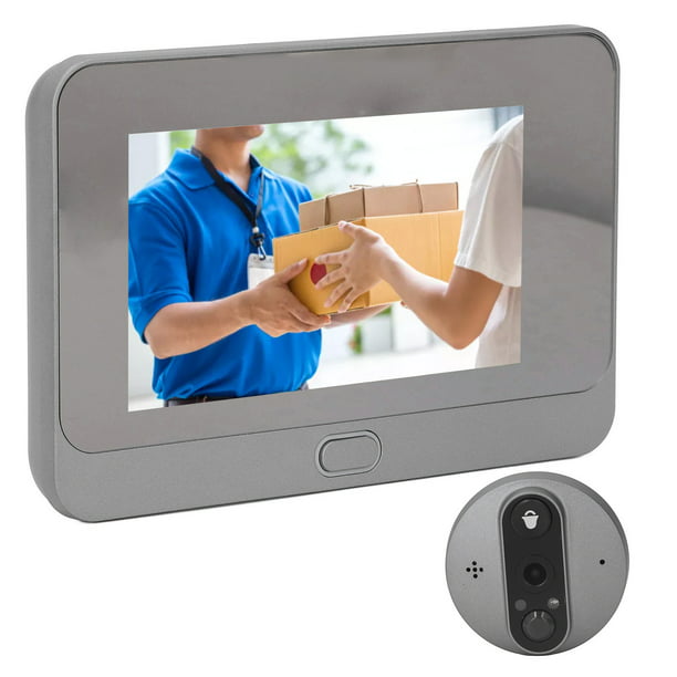 Cámara de mirilla, visor de mirilla digital de 4,3 pulgadas, cámara de  timbre con vídeo, visor de puerta con vídeo, verdadera excelencia