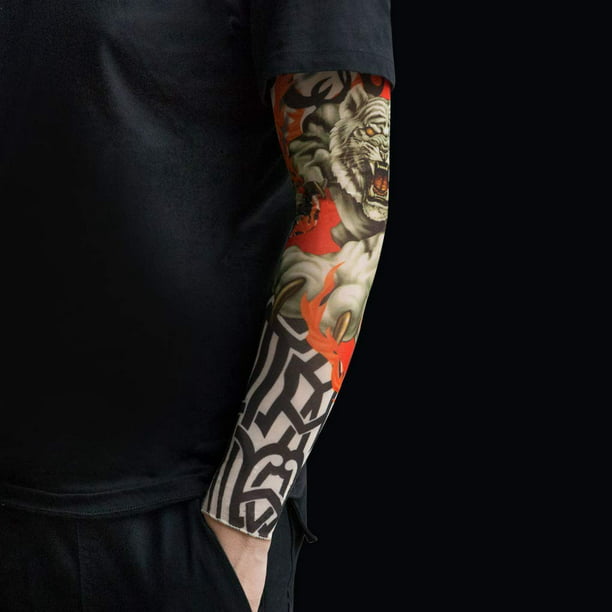 Brazo Tatuajes Temporales - 6 Falsas Mangas de Tatuaje Para Hombres Y  Mujeres