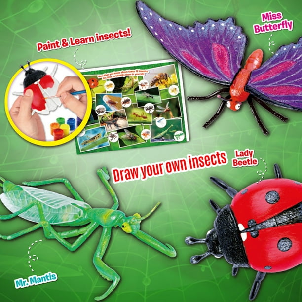2 Juegos 12 Libros Colorear Niños Insectos Kit Pintura Niños