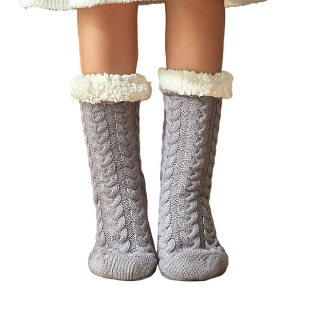 Qarigey de 4 calcetines altos de invierno JK Cosplay sobre la rodilla estilo pijo calcetín largo cálido botas calcetería para diario Medias Gris claro Qarigey AP008855-09 Walmart en línea