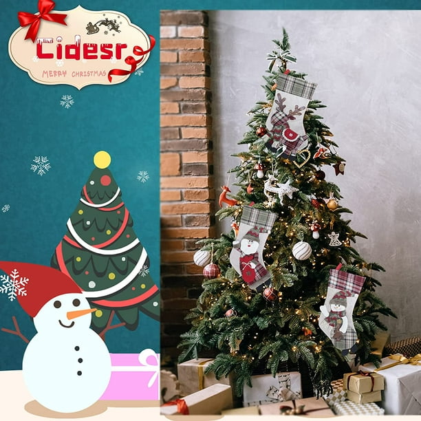 Calcetines media caña con luces de colores Arbol de Navidad