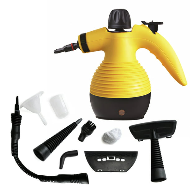 Limpiador de vapor portátil de mano de 2500 W, máquina de limpieza de vapor  a presión de alta temperatura con cabezales de cepillo para muebles de
