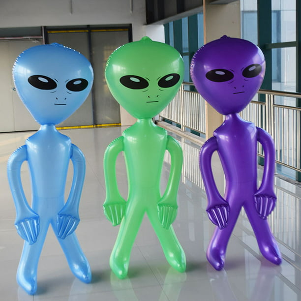 Alien inflable, juguetes alienígenas inflados, figuras inflables novedosas  de PVC, accesorios para cumpleaños, Halloween, fiesta temática del BLESIY  juguetes inflables