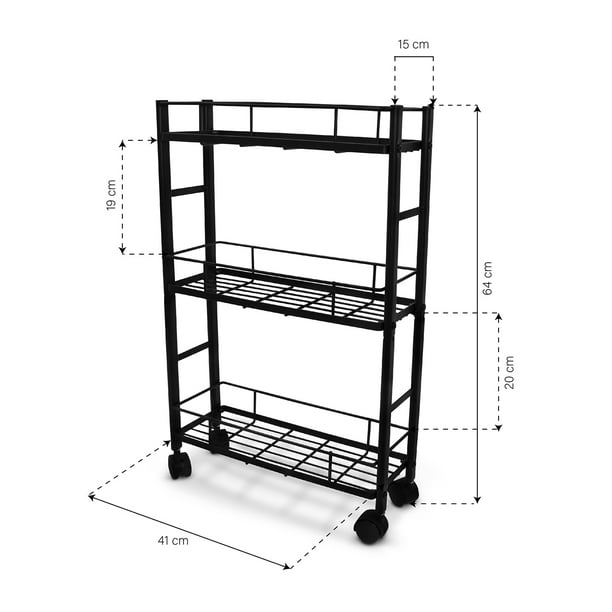 Carrito organizador de cocina IDEA NUOVA color blanco