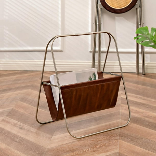 Revistero de suelo para sala de estar, cesta de madera Real, soporte de  periódico, marco de recepción Rural de varios niveles - AliExpress