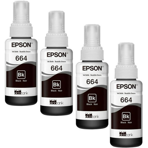 kit 4 botellas tinta epson t664 negro l310 l380 l375 l395 l575 l1300 epson t664120al