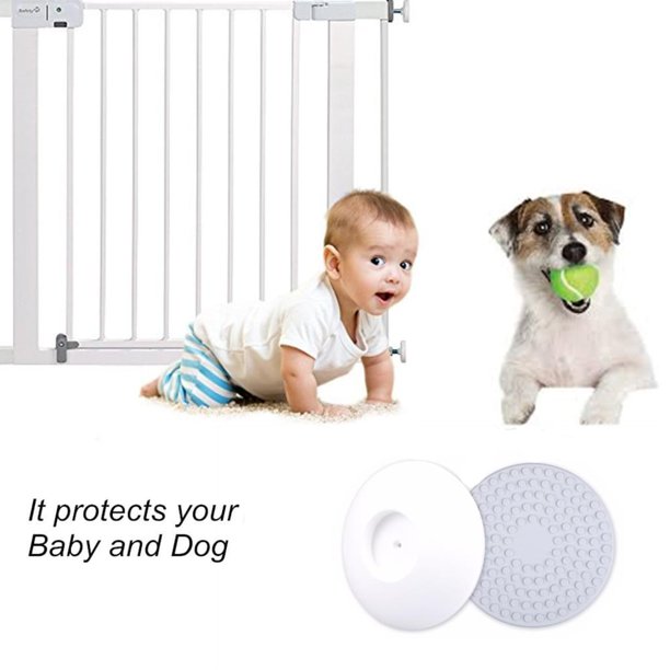 4 piezas protector de pared para puerta de bebé, puertas de escalera para ,  almohadillas protectoras de esquina para puerta, puertas para perros  Sunnimix Protector de pared de puerta