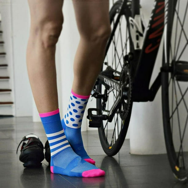 Calcetines Ciclismo Deportes al aire libre Rayas Punto Mujer Hombre Running  Azul JShteea Para Estrenar