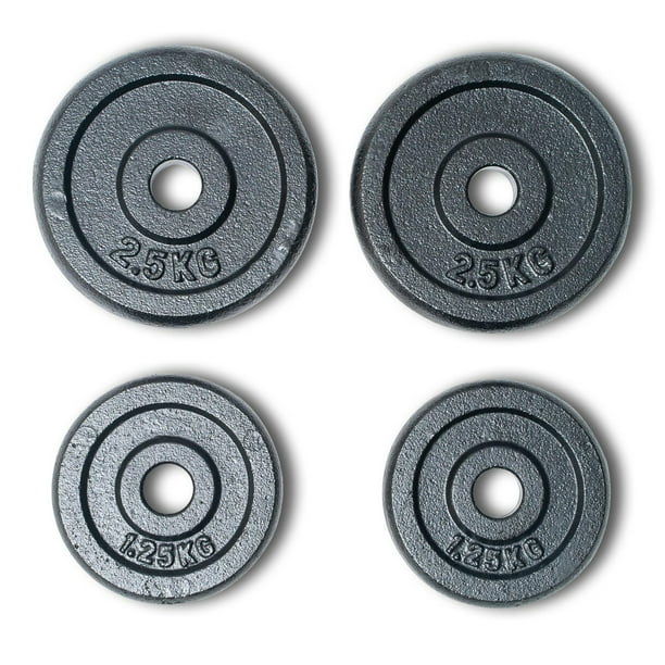 Set de 2 mancuernas ajustables con discos de metal 20 Kg negro Unitalla  Fuxion Sports FS-SDM20K-01
