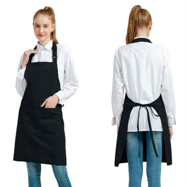 Delantal de cocina para hombre y mujer, con bolsillos, elegantes delantales  negros, Azul / Patchwork, Unisexo : : Hogar y Cocina