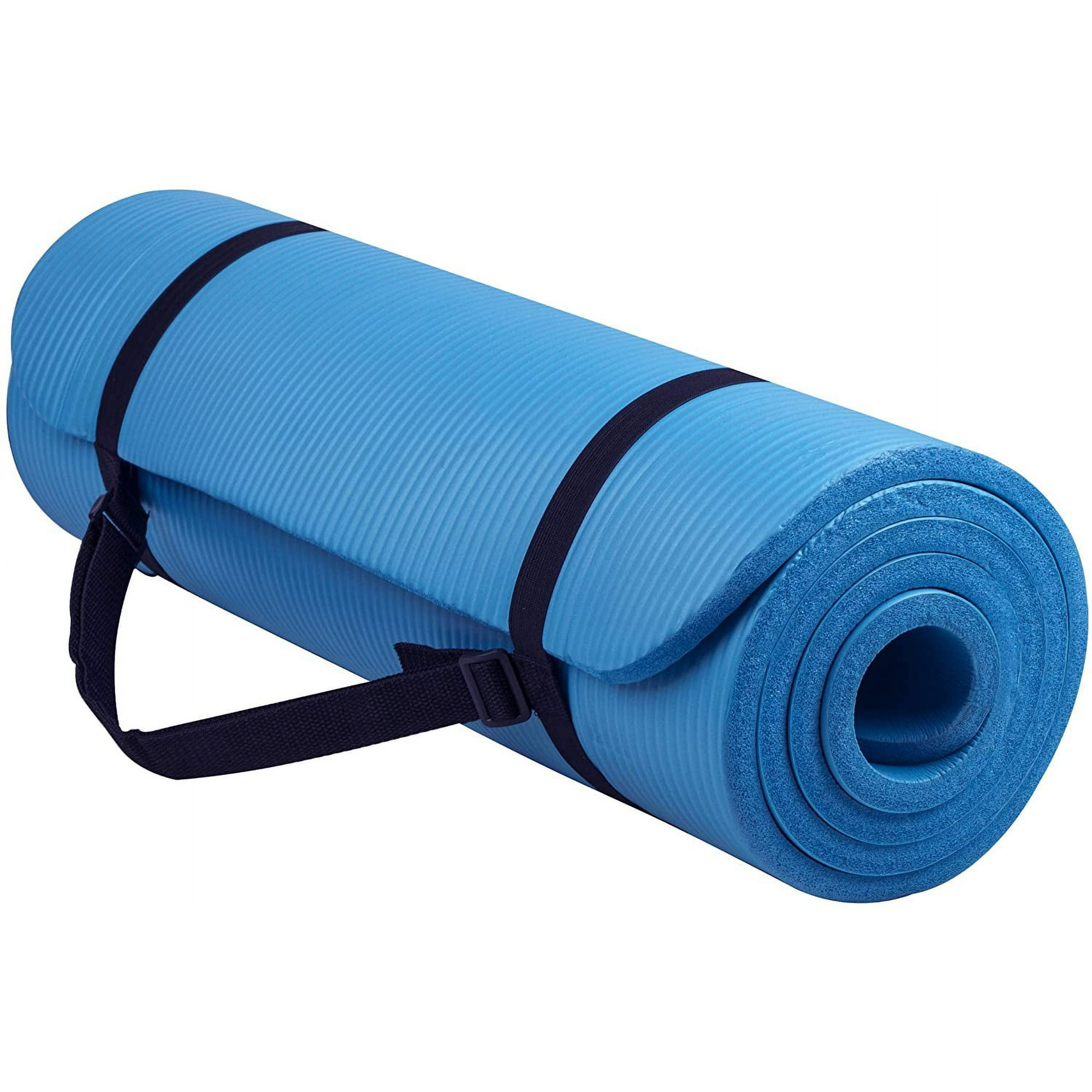 Esterilla de yoga para ejercicio extra gruesa con correa de transporte