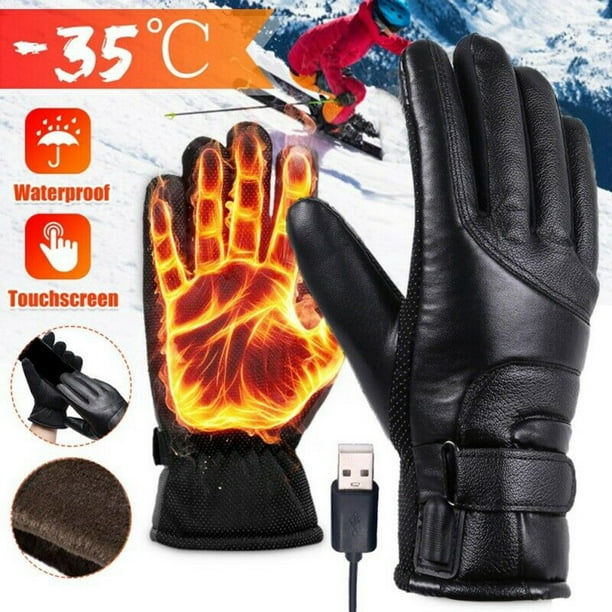 Guantes calefactables para mujer, guantes de moto para esquí y