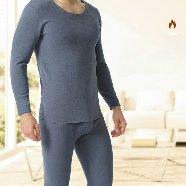 Qarigey Pantalones de ropa interior térmica para hombre, mallas gruesas de  terciopelo de algodón par Qarigey AP013608-01