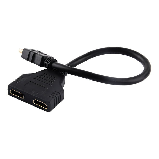 Cable Divisor Adaptador Convertidor HDMI Macho a 2 HDMI Hembra