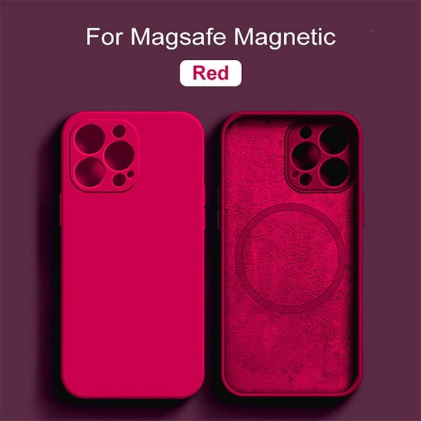 Funda Magnética Para Carga Inalámbrica Magsafe Para Iphone 11 12 13 14 Pro  Max Mini Xr X Xs 7 8 Plus El Mercado de Encantos