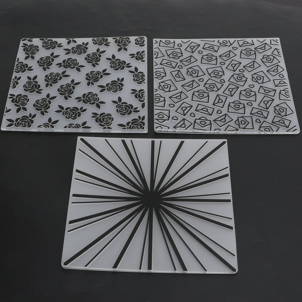 4 Uds. Carpetas en relieve plantillas decorativas de plástico para hacer  tarjetas y álbumes de recortes DIY