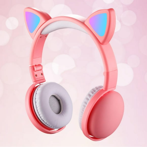cat headphone over ear estéreo plegable deep micrófono iluminación led bluetooth 50 auricular inalá soledad