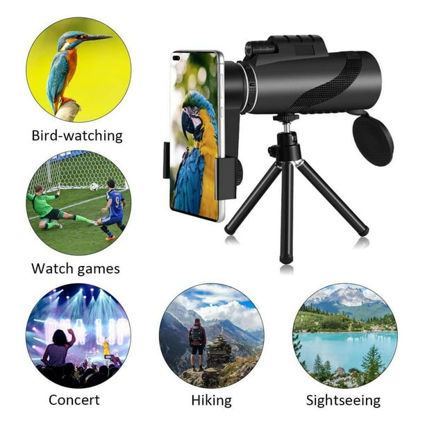 Adaptador de telescopio para cámara, soporte para smartphone, funciona con  telescopio de observación de telescopio, microscopio monocular binocular 