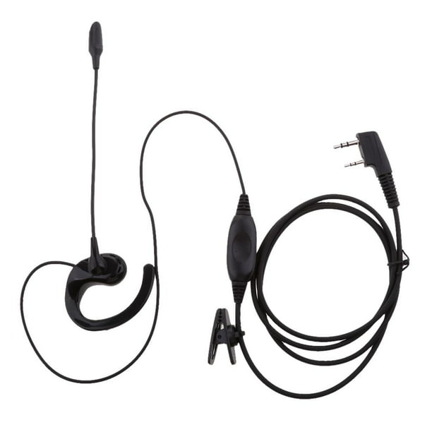 Auriculares para walkie-talkie, audífonos de tubo acústico oculto de 2  pines con micrófono PTT para Motorola, Radio bidireccional, enchufe M