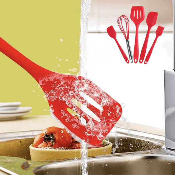 Umite Chef - Juego de utensilios de cocina, 15 piezas de silicona,  resistente al calor, antiadherente, sin BPA, mango de acero inoxidable,  espátulas, pinzas, batidor y utensilios de cocina : : Hogar