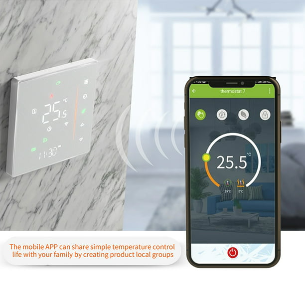  Tuya - Termostato inteligente WiFi controlador de temperatura  para agua/calefacción de suelo eléctrico/caldera de gas de agua compatible  con Alexa Google Home (color: caldera de agua a gas) : Herramientas y