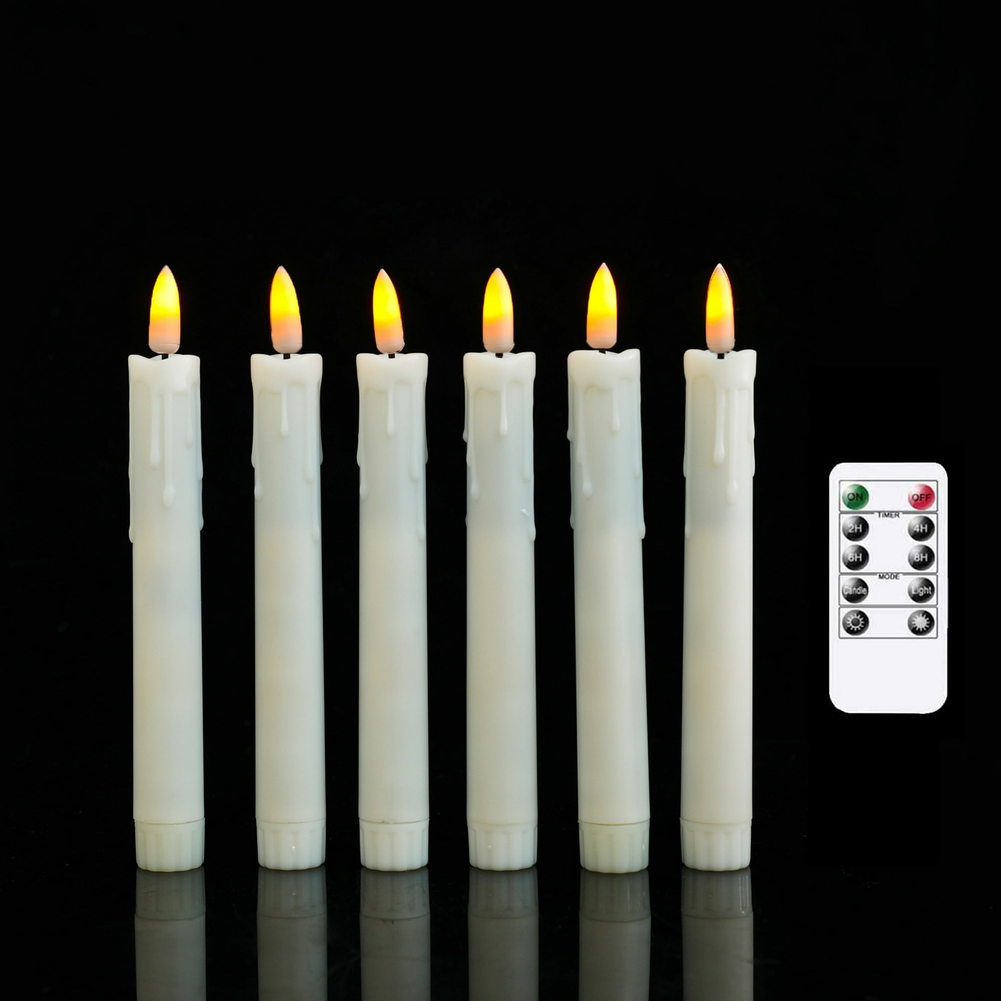 Pack de tres velas blancas a control remoto