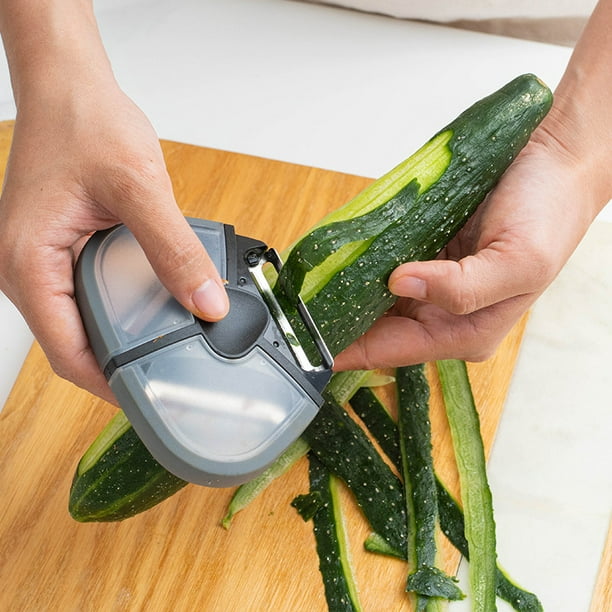 Pelador multifuncional de verduras – 3 en 1 en forma de Y pelador de frutas  y verduras con cuchillas dentadas de juliana, utensilios de cocina
