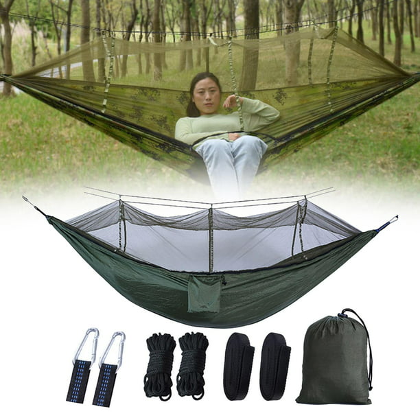 Hamaca de camping – Hamaca portátil individual hamaca accesorios de camping  para exteriores, interiores con 80 pulgadas de longitud dibujo.