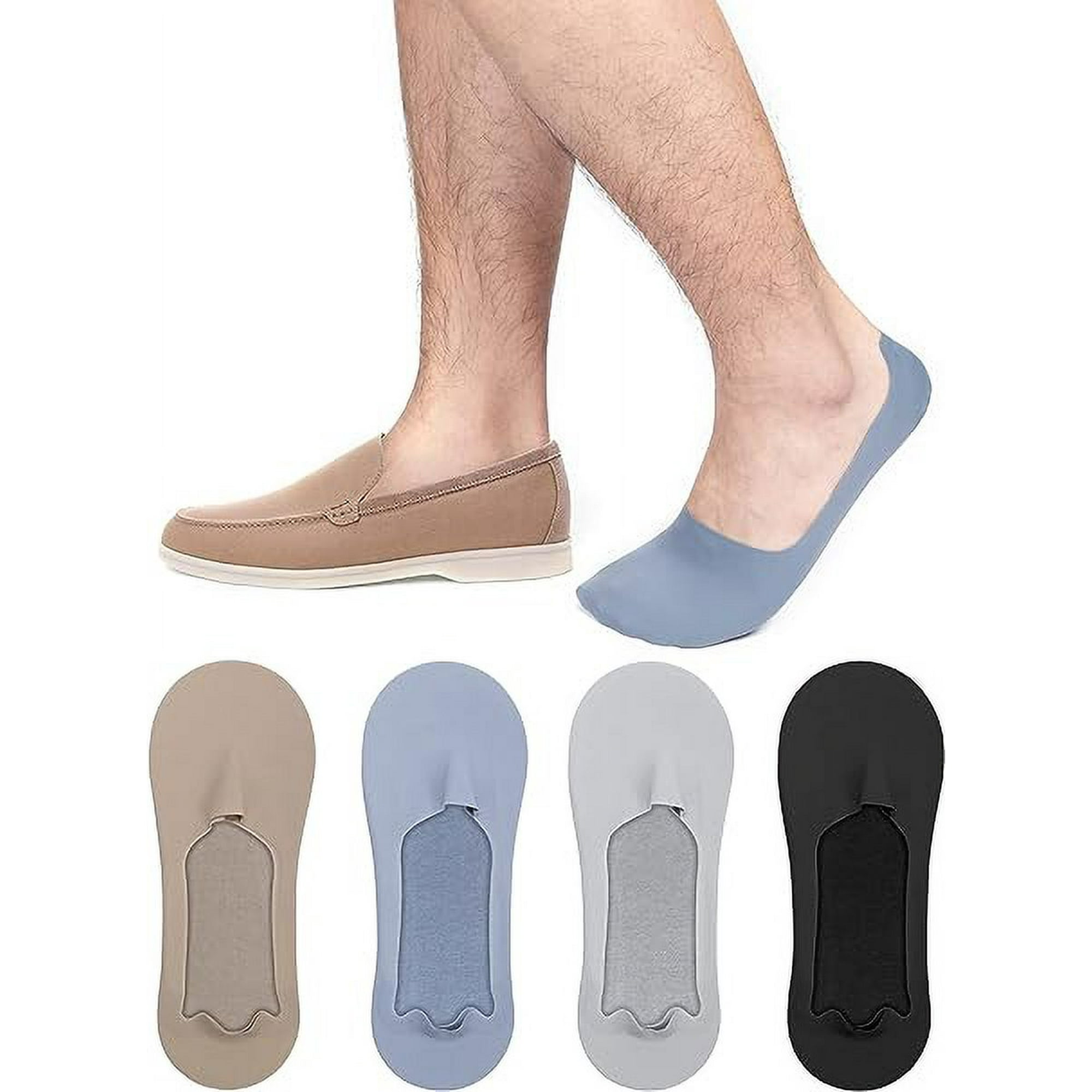 5 pares/set de hombres verano delgado Calcetines invisibles de silicona anti  sudor transpirable corte bajo Calcetines de barco, Moda de Mujer