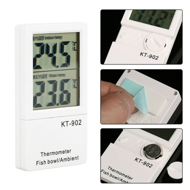 Termómetro digital LCD para interior y acuario, termómetro con