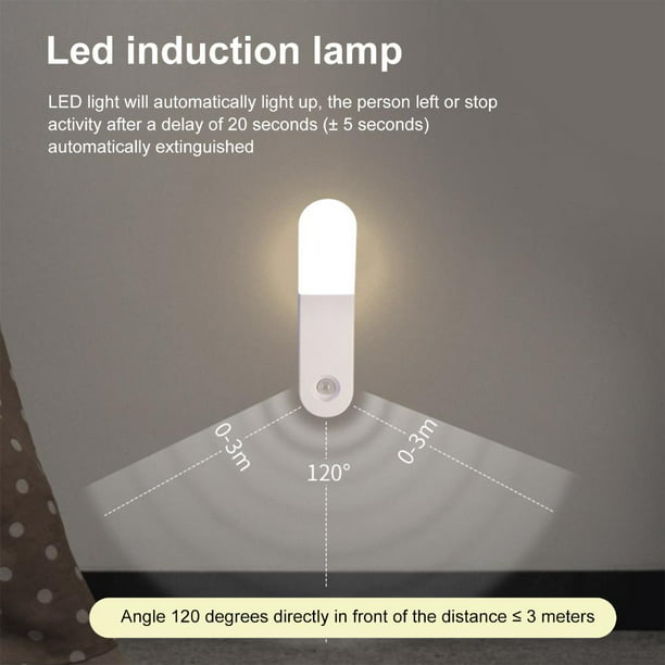 Luz Nocturna Led Con Sensor De Movimiento, Luces Adhesivas, Luz Led Para  Arm