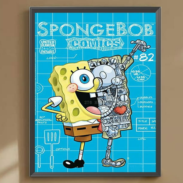 Spongebob And Burgers - 5D Diamond Painting 