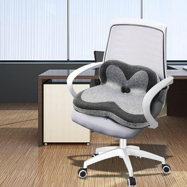Cojín de espuma viscoelástica para silla de oficina, cojín para silla de  ordenador, cojín antideslizante con funda lavable, almohadillas para sil  claro Yinane Cojín del asiento