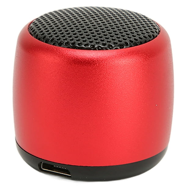 Mini altavoz Bluetooth subwoofer pesado USB recargable metal altavoz  inalámbrico portátil para teléfono tableta PC rojo