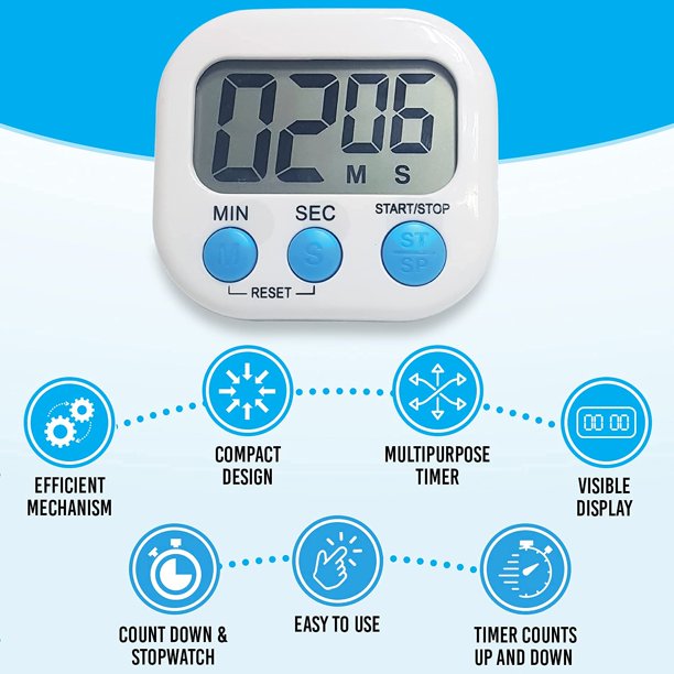 Temporizador Digital De Cocina Pantalla Lcd Timer Redlemon