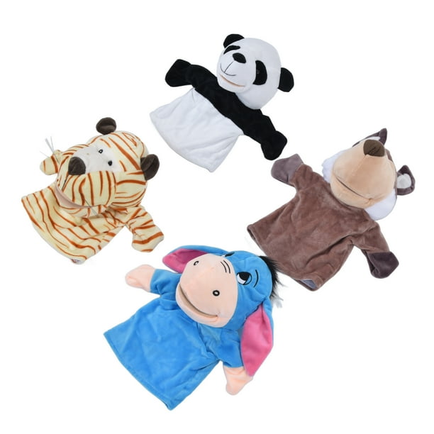 Juego de 6 marionetas de mano para niños, juego de marionetas de mano de  animales con boca de trabajo de 10 pulgadas, marionetas de felpa suave para