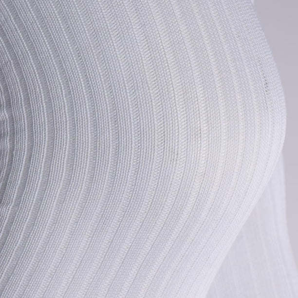 Calcetines de Mujer Sobre Muslo Suave Cómoda Elegante Blanco