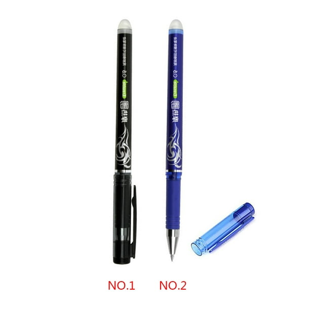 Methold Bolígrafo borrable de 0,5mm, 12 Uds., mango lavable, tinta de Color  azul y negro, bolígrafos para escribir, suministros de papelería para Type4  NO4