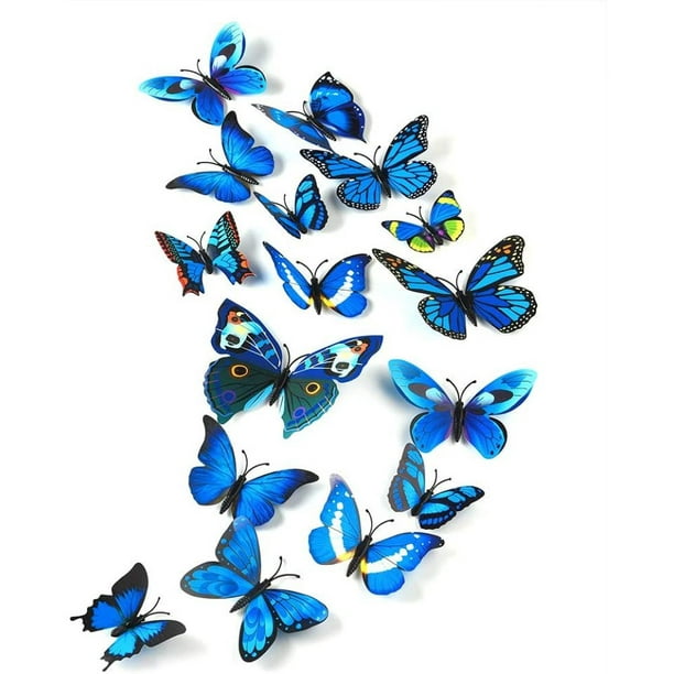  Sinobian 12 piezas de decoraciones de mariposa 3D