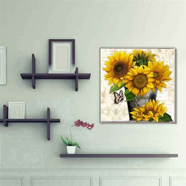 Cuadros Decorativos Punto de cruz completo 11CT Girasol Estampado