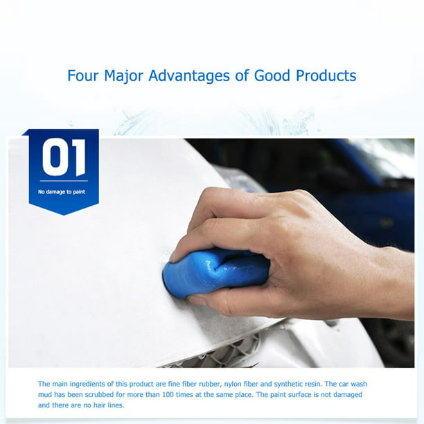  5pcs Magia Clay Bar coche auto limpieza quitar Detailing Wash  Limpiador azul 100 g : Hogar y Cocina