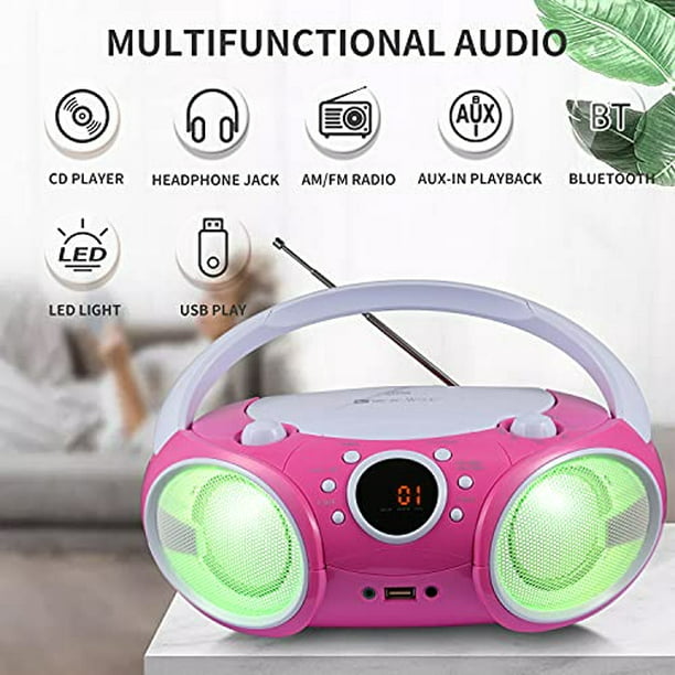 Reproductor De Cd Bluetooth Audio Portátil Para El Hogar Boombox
