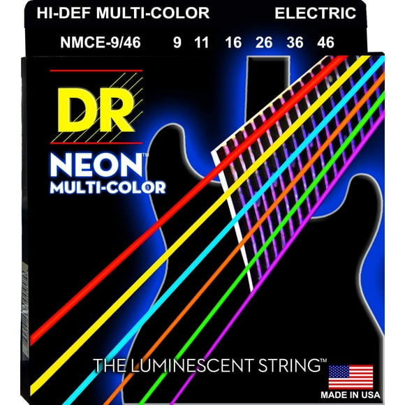 dr strings hidef neon cuerdas para guitarra eléctrica nmce946 dr nmce9