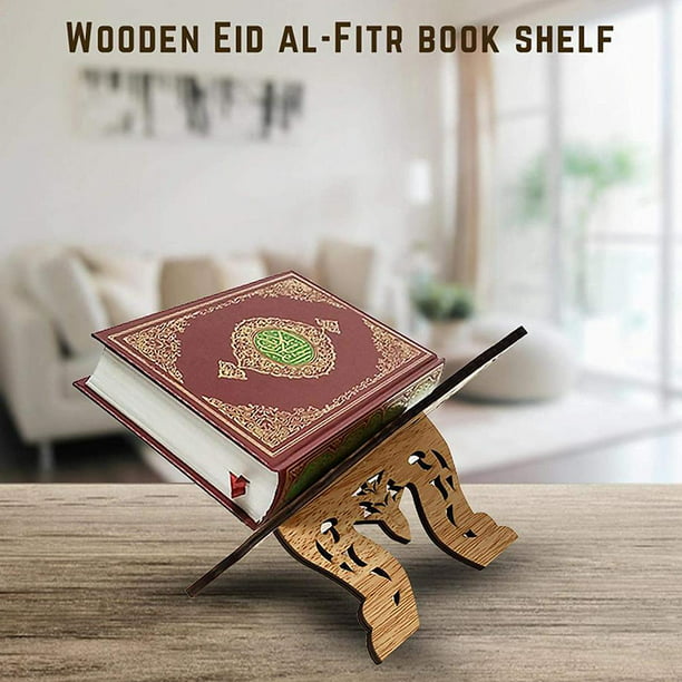 Soporte grande de madera para Corán, soporte plegable para libros