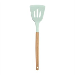 Set Utensilios Para Cocina Ecowood De Bambú Y Silicona Color Gris