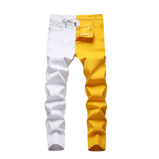 Pantalones Vaqueros Para Hombre Pantalones Elásticos Lavados Con Panel de  Cierre de Cremallera Casual de Nueva Moda Odeerbi ODB177812